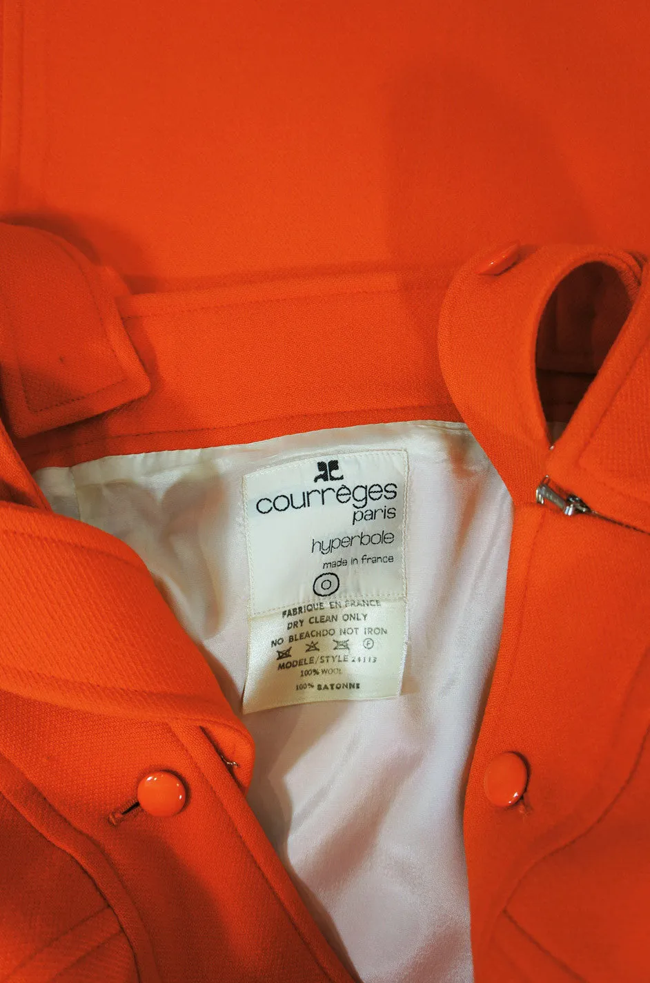 1960s Orange Courreges A-Line Dress