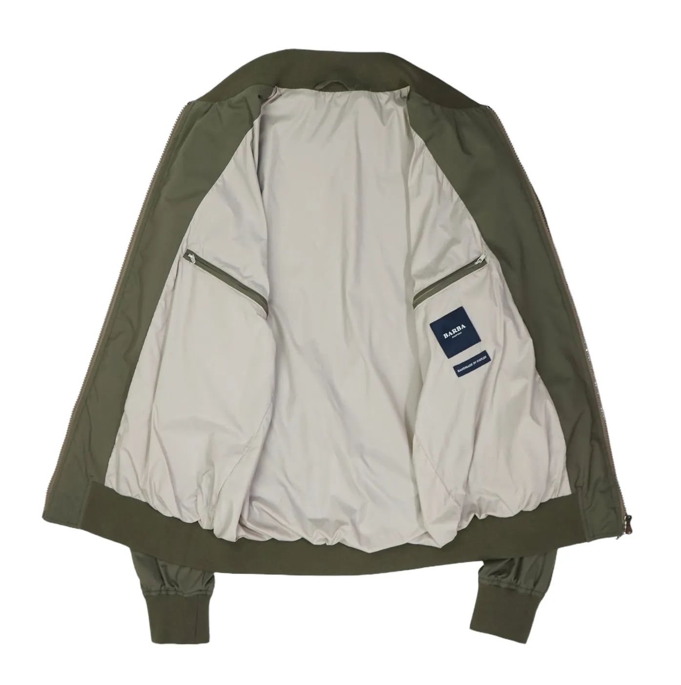 Barba Napoli - Green Water-Repellent Bomber Jacket 50