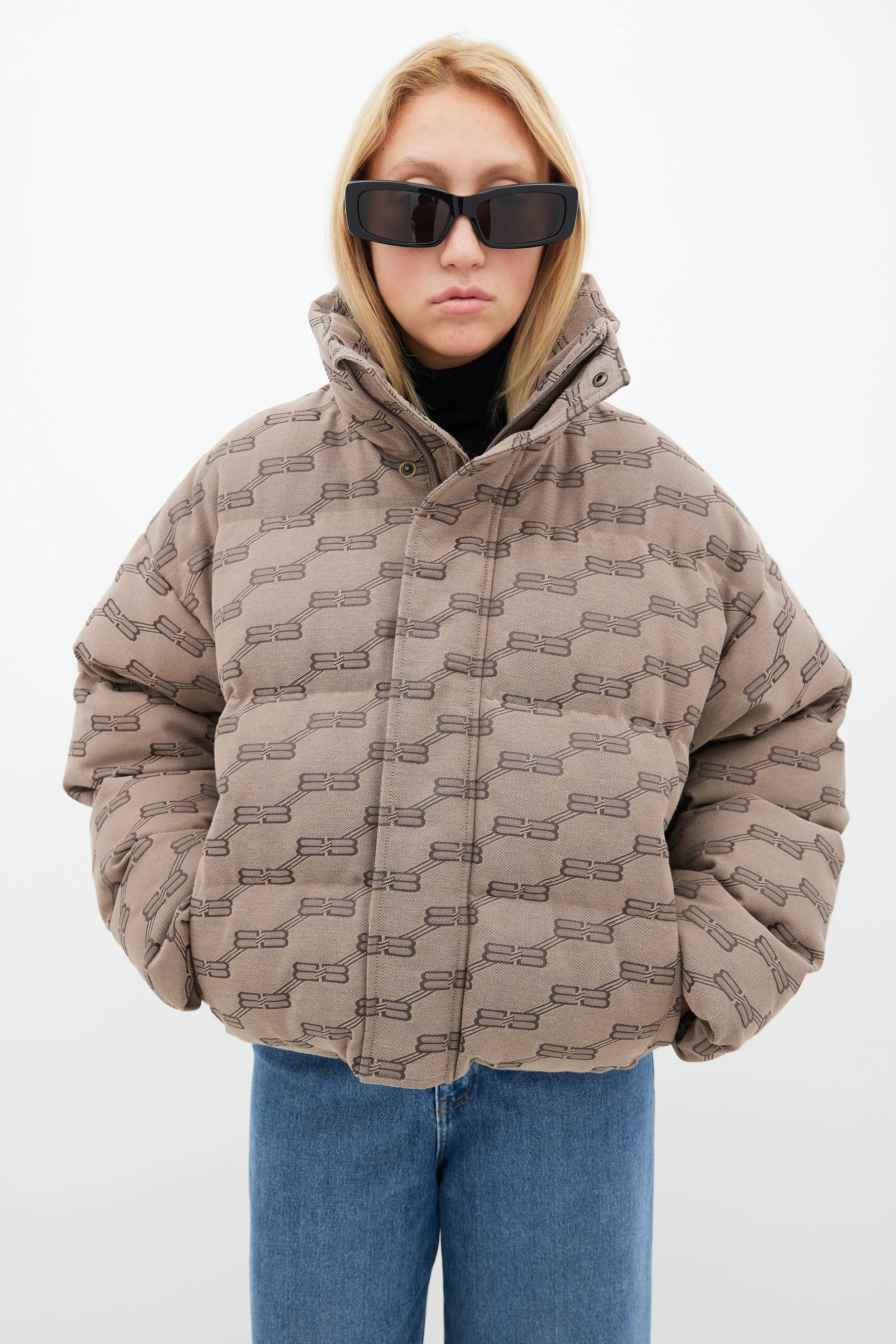 Beige BB Monogram Puffer