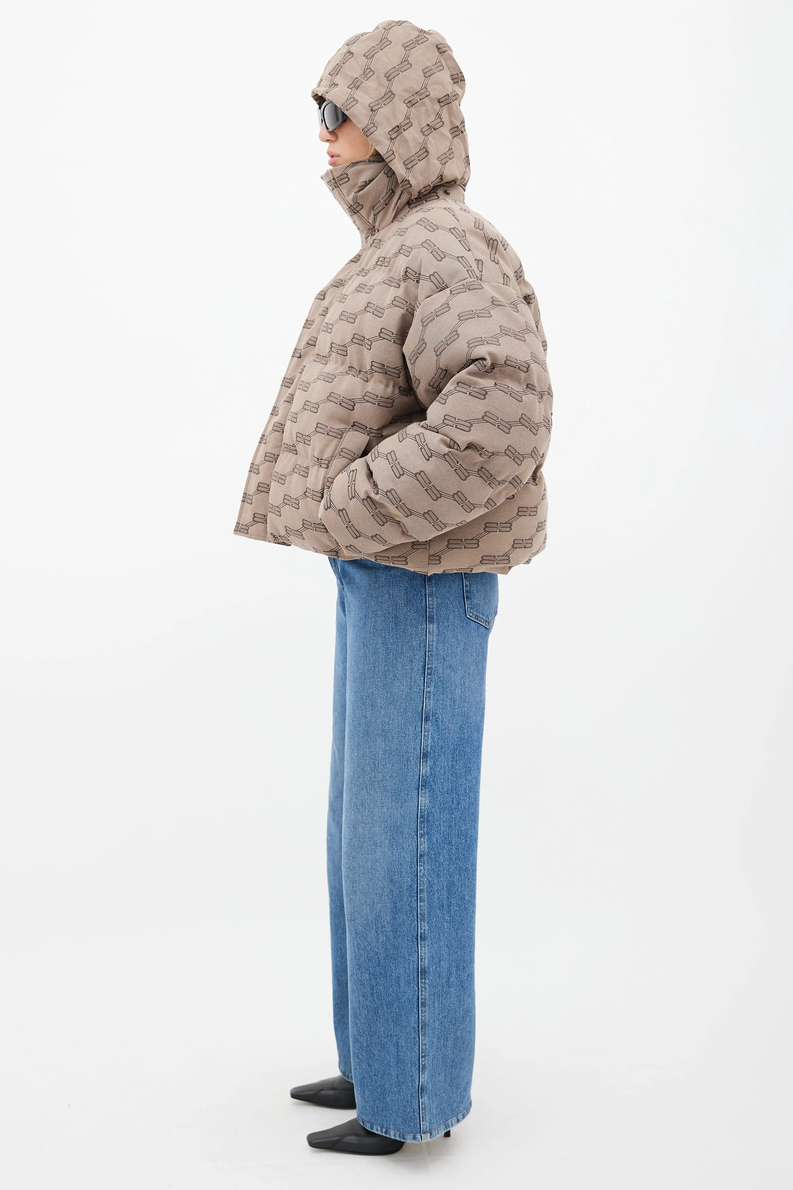Beige BB Monogram Puffer
