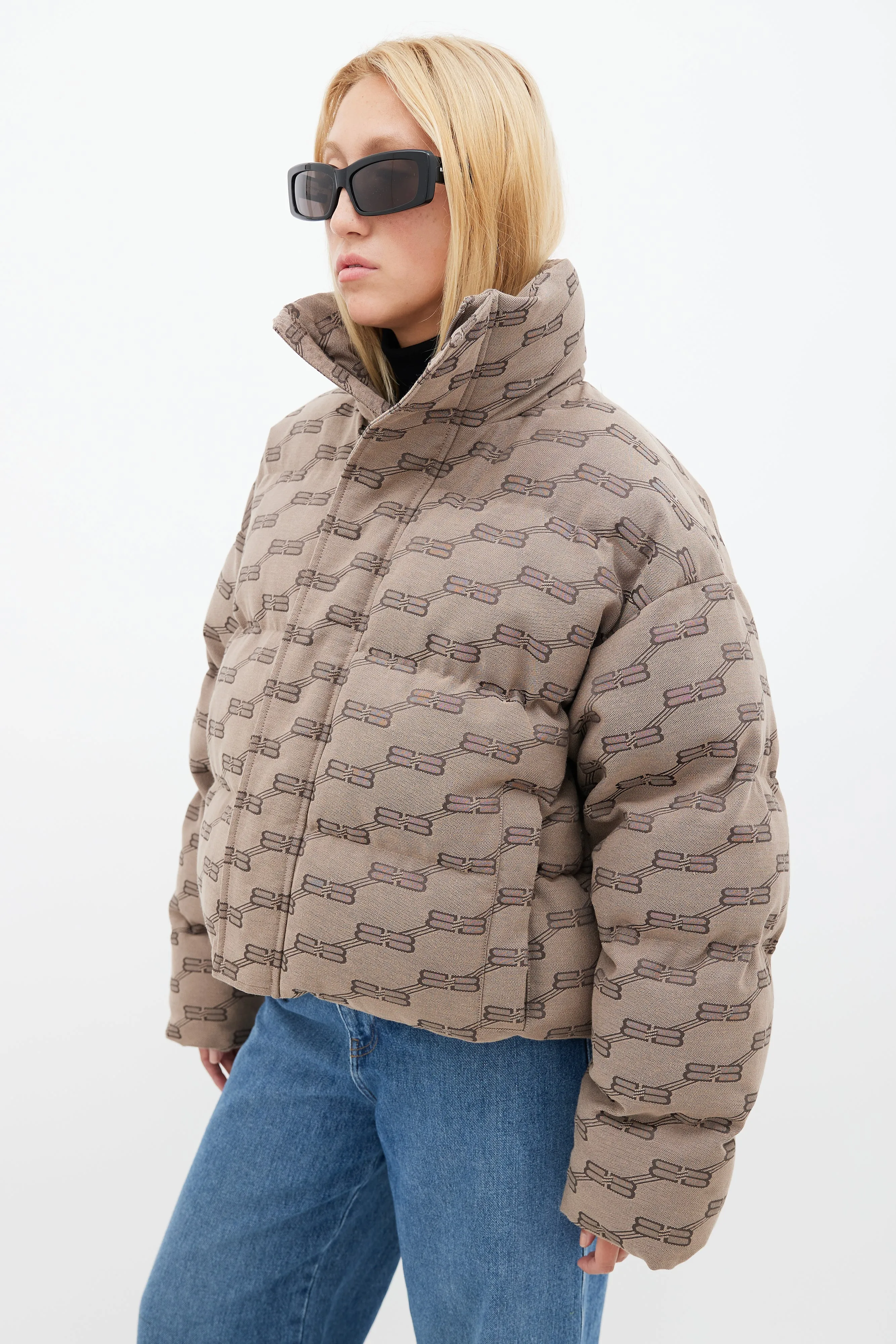 Beige BB Monogram Puffer