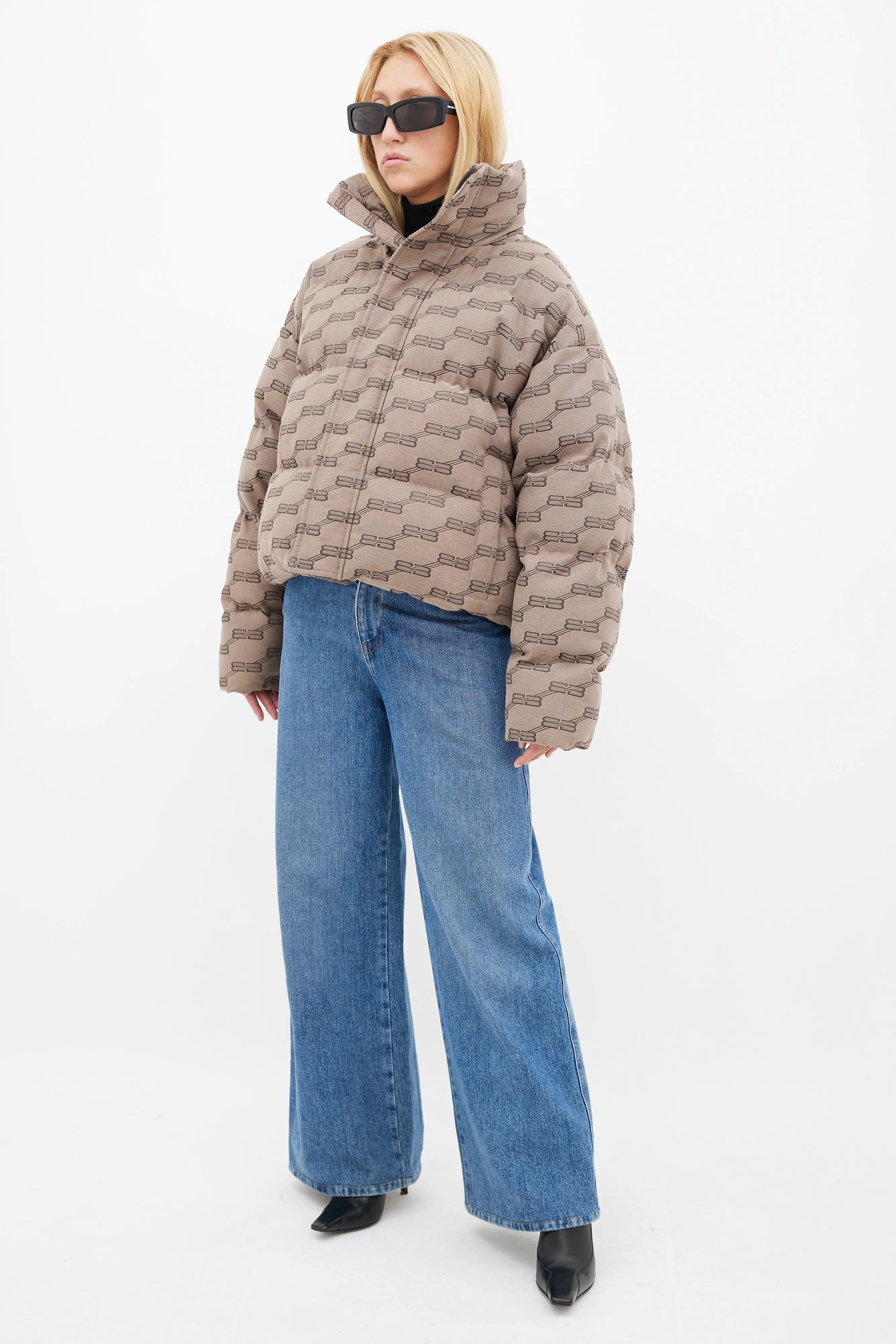 Beige BB Monogram Puffer