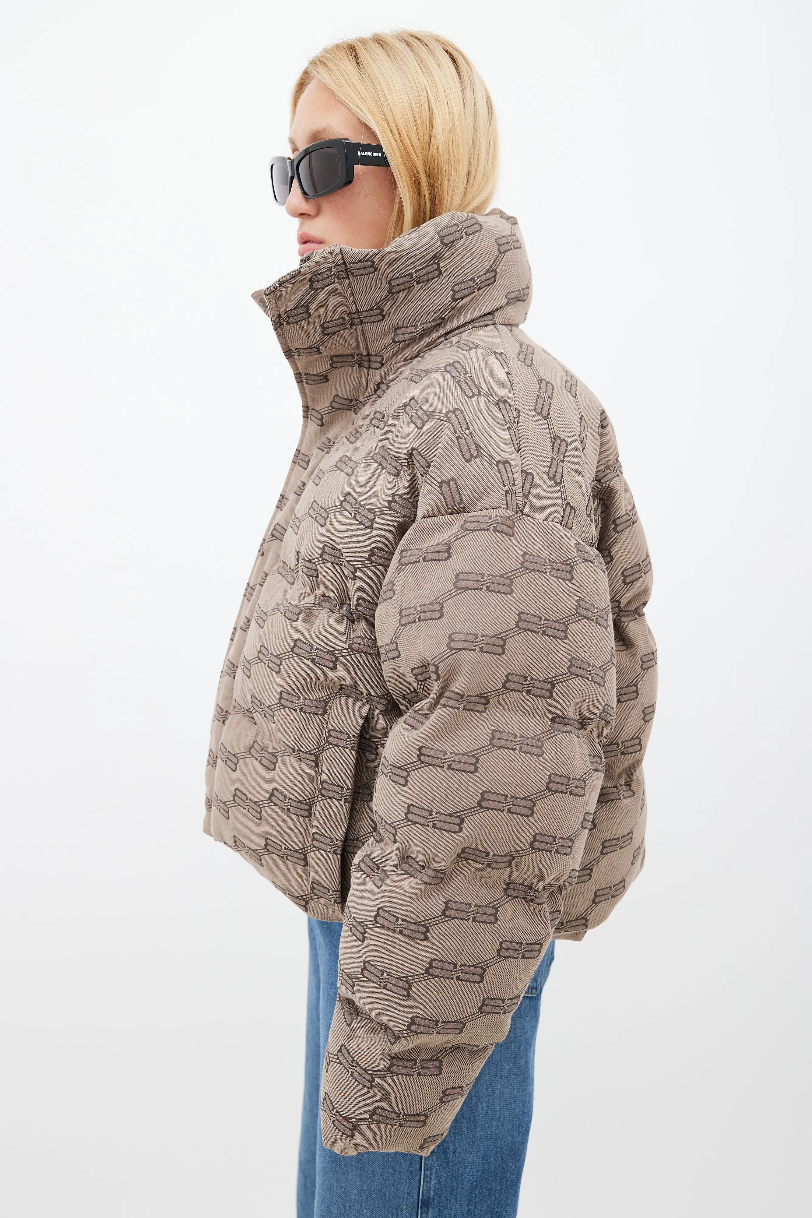 Beige BB Monogram Puffer
