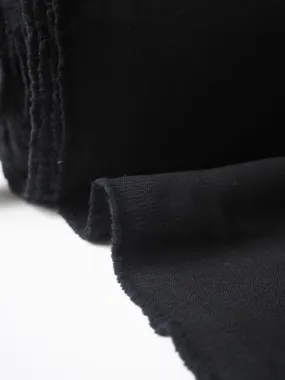 Black Stretch Wool Cady