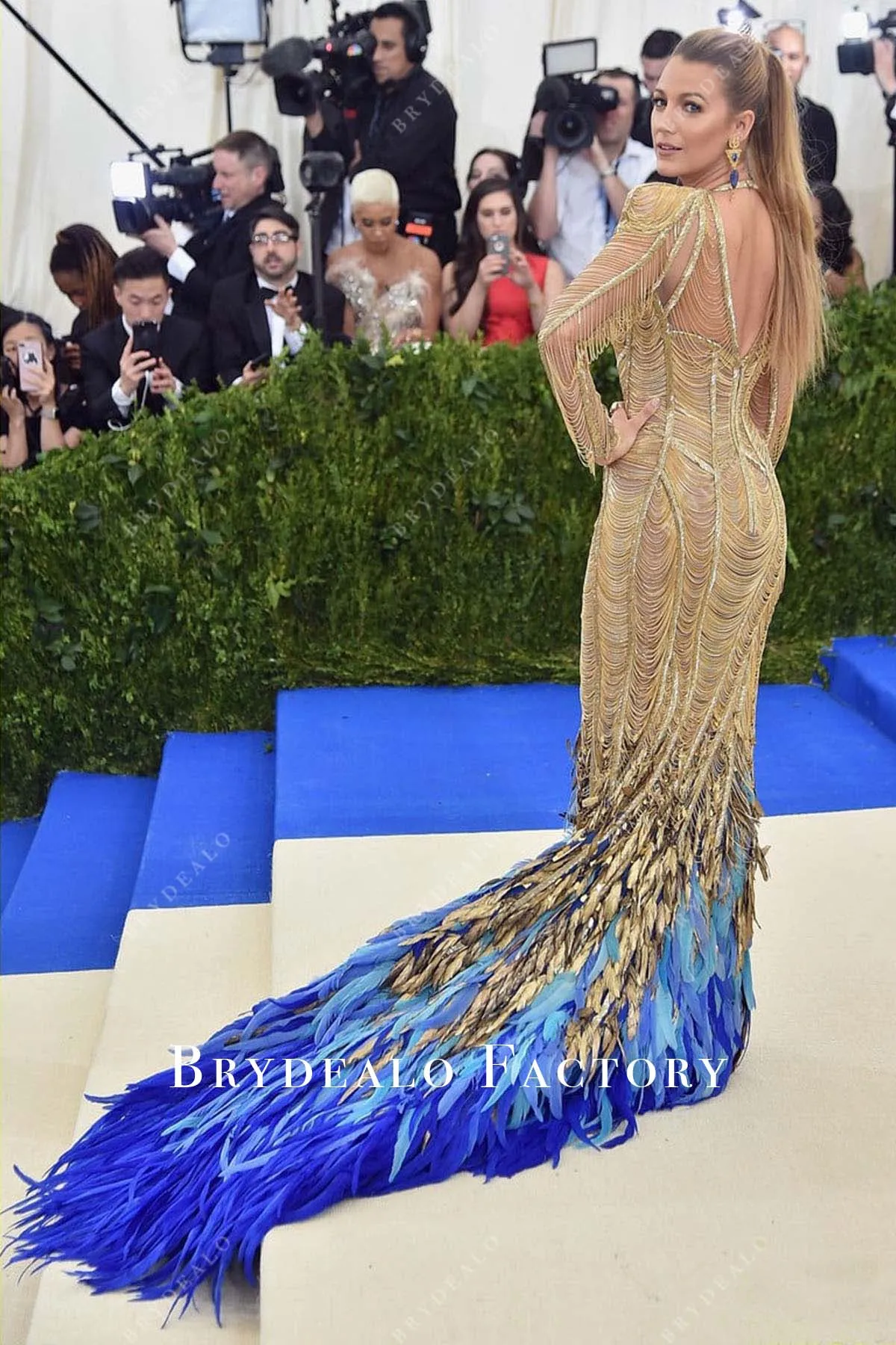 Blake Lively Feathered Mermaid 2017 Met Gala Dress