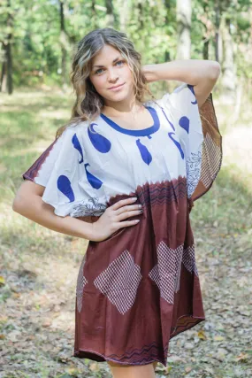 Brown Summer Celebration Style Caftan in Perfectly Paisley Pattern