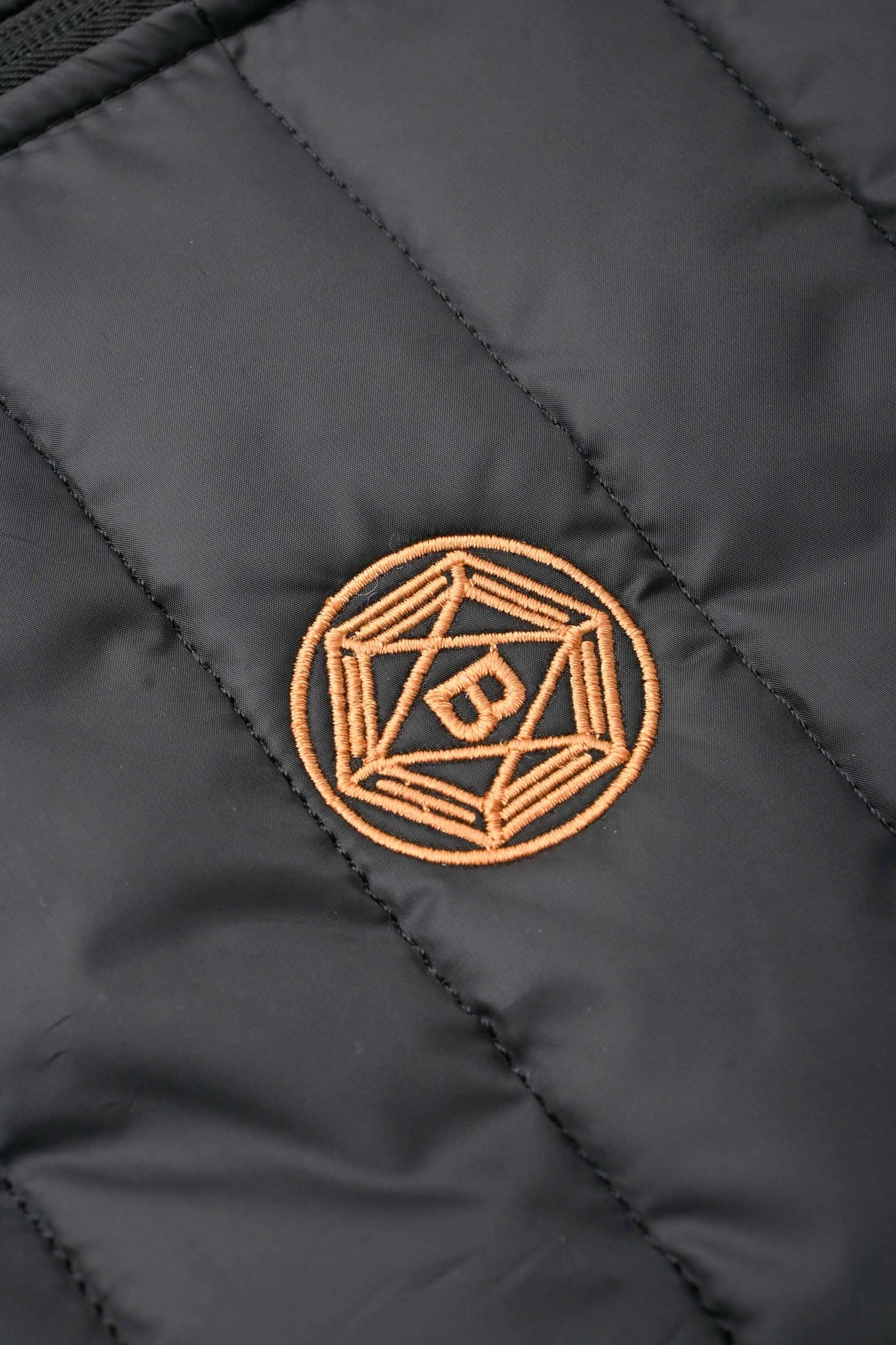 Burnt Soul Men's Embroidered Design Puffer Jacket