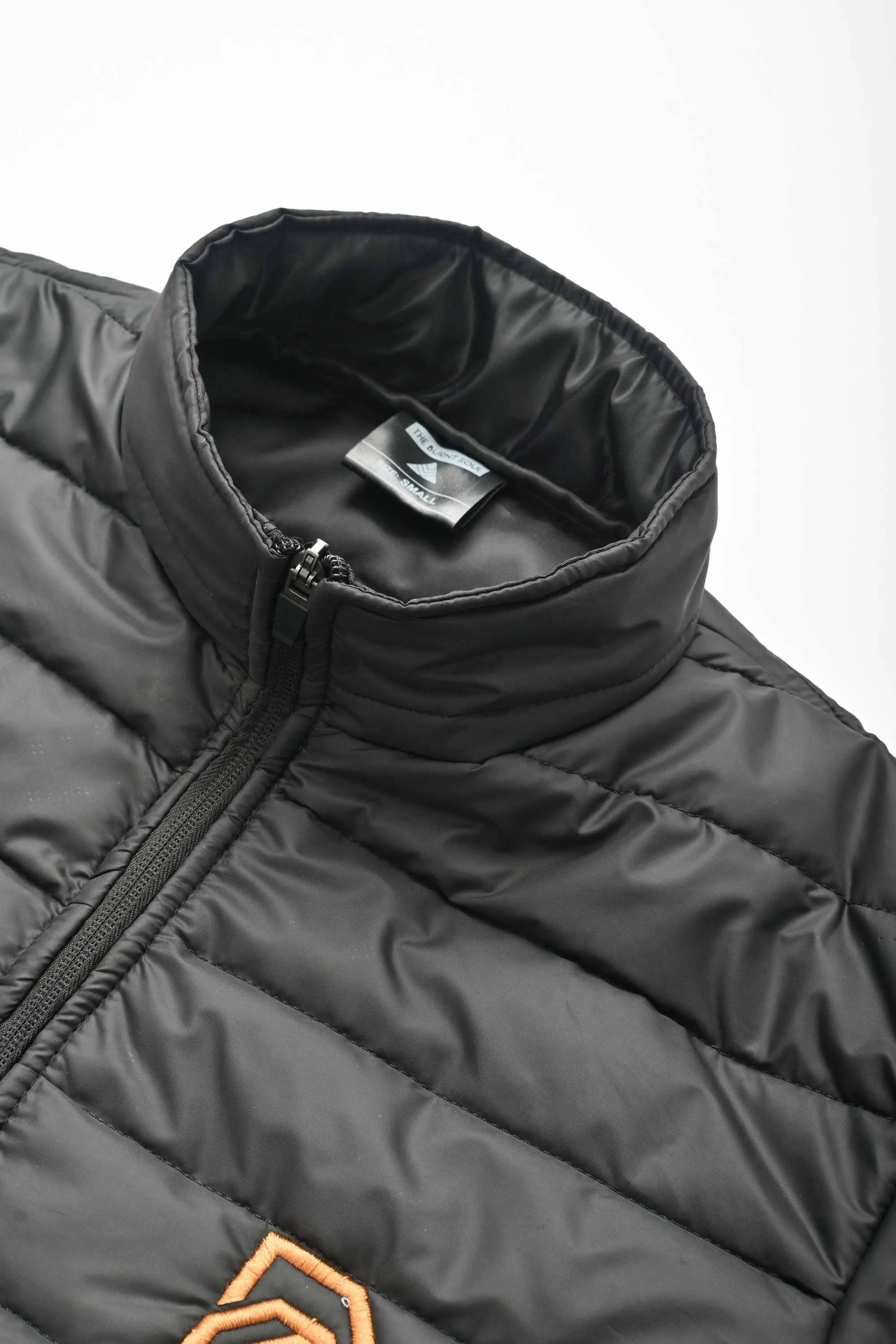 Burnt Soul Men's Embroidered Design Puffer Jacket