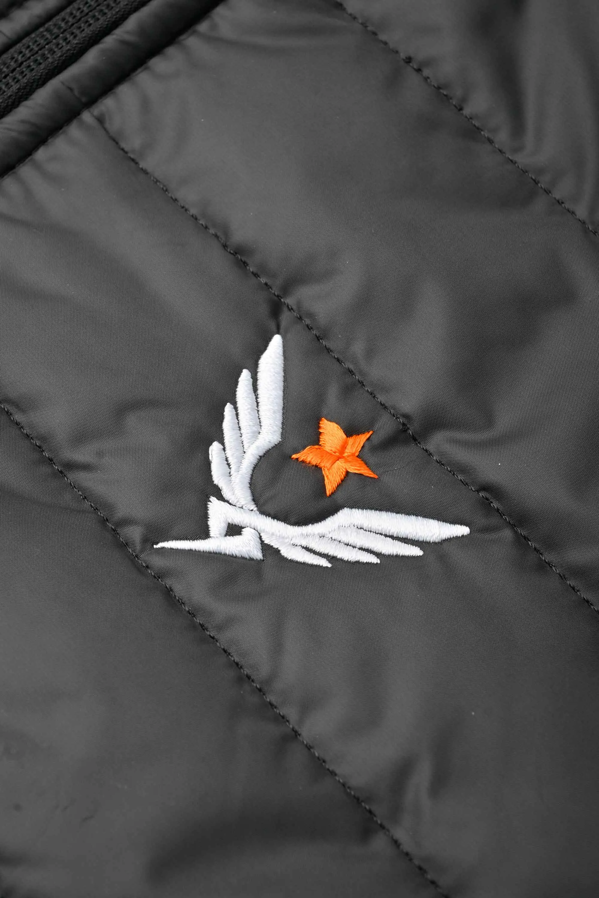 Burnt Soul Men's Embroidered Design Puffer Jacket