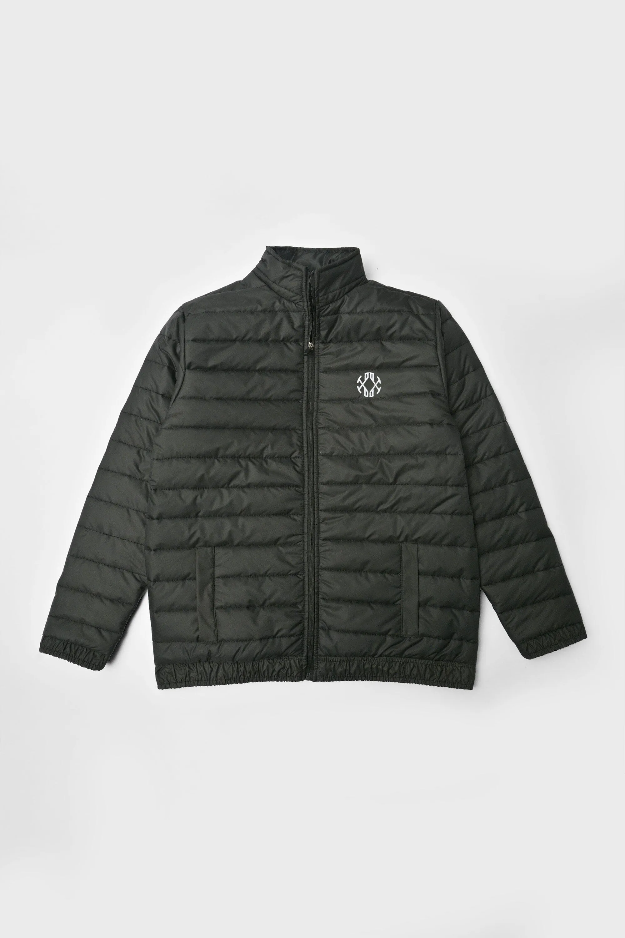 Burnt Soul Men's Embroidered Design Puffer Jacket