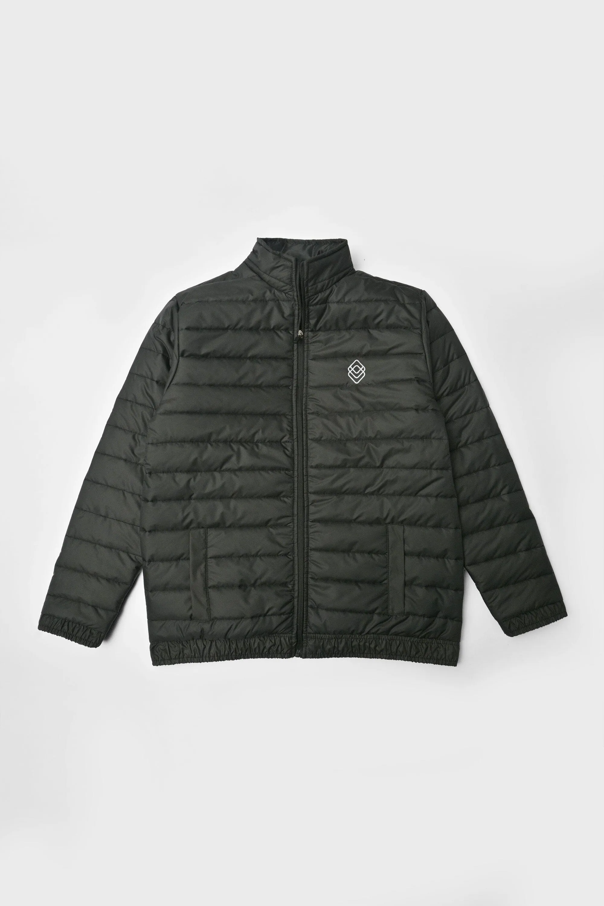 Burnt Soul Men's Embroidered Design Puffer Jacket