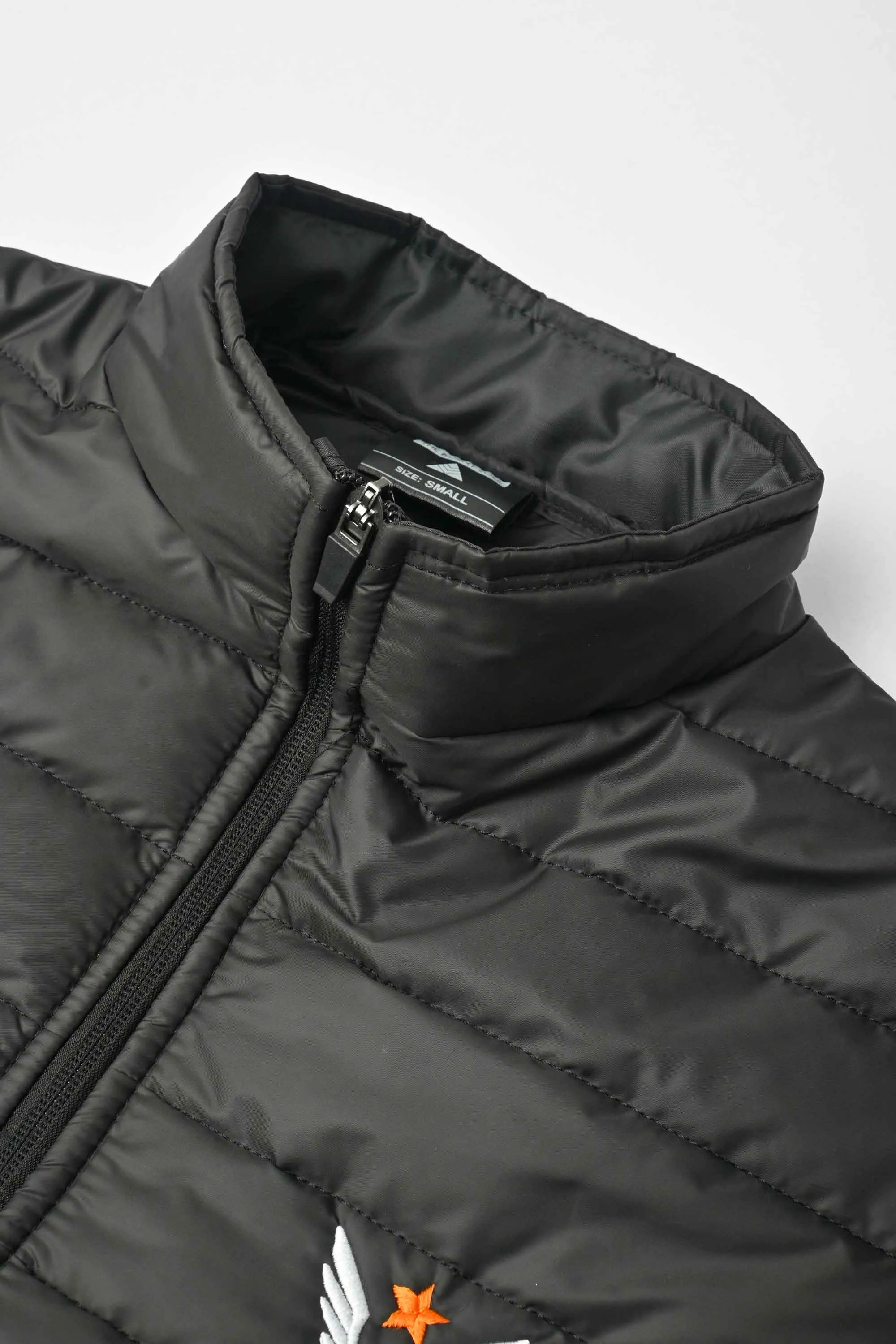Burnt Soul Men's Embroidered Design Puffer Jacket