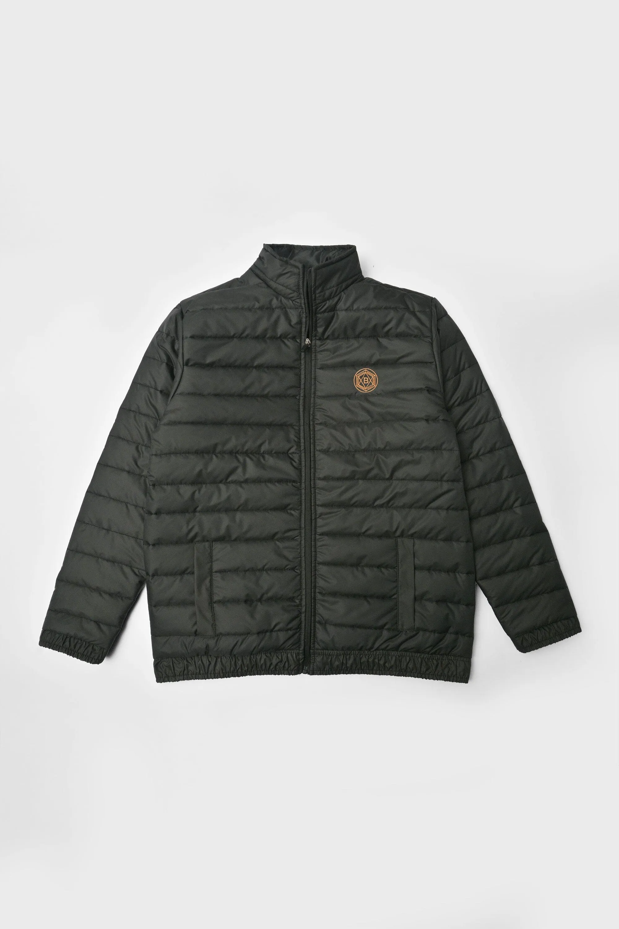 Burnt Soul Men's Embroidered Design Puffer Jacket