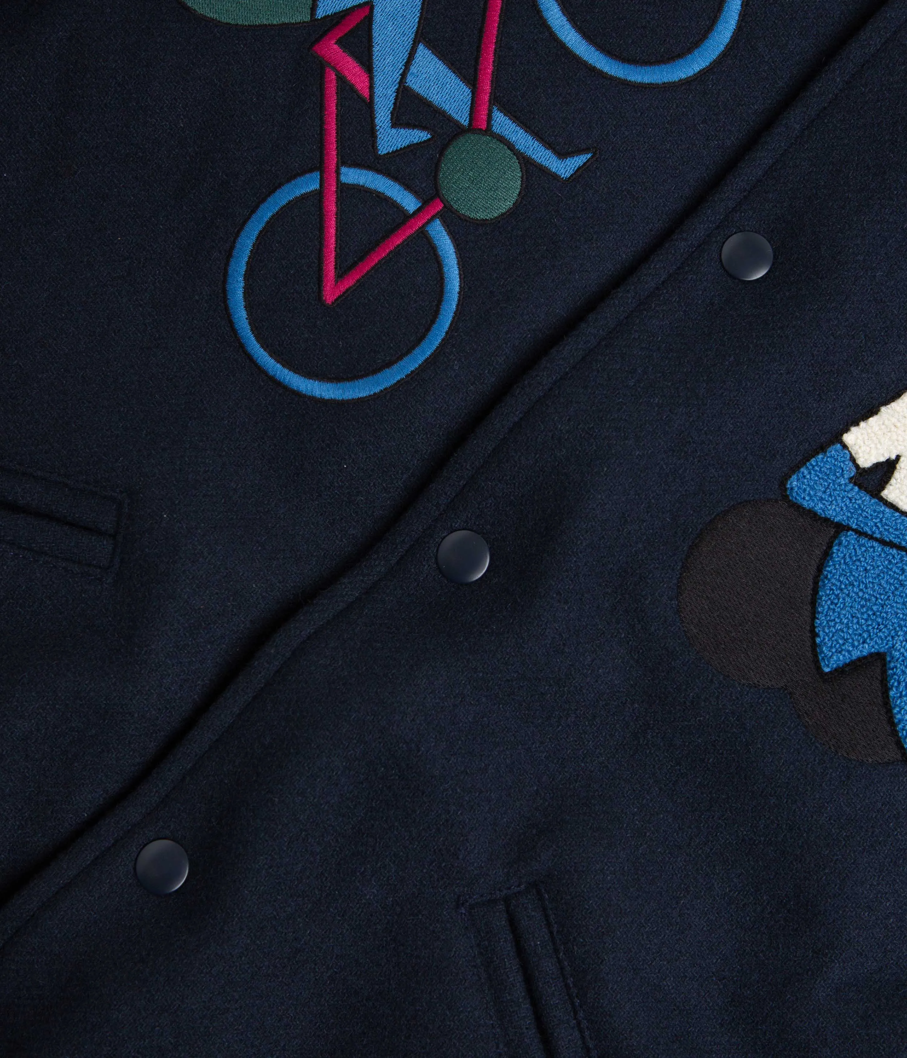 by Parra Run Sit & Bike Varsity Jacket - Navy Blue