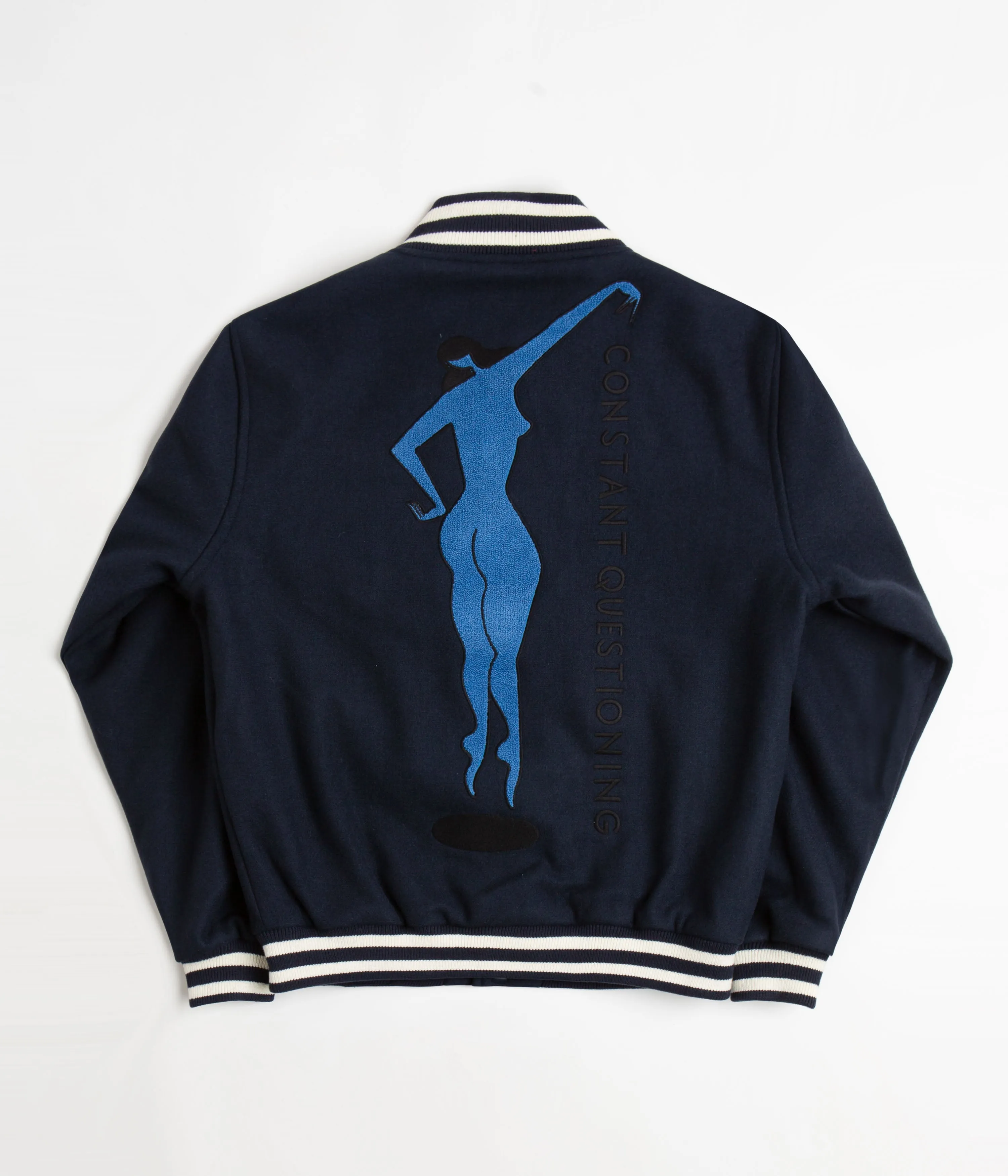 by Parra Run Sit & Bike Varsity Jacket - Navy Blue