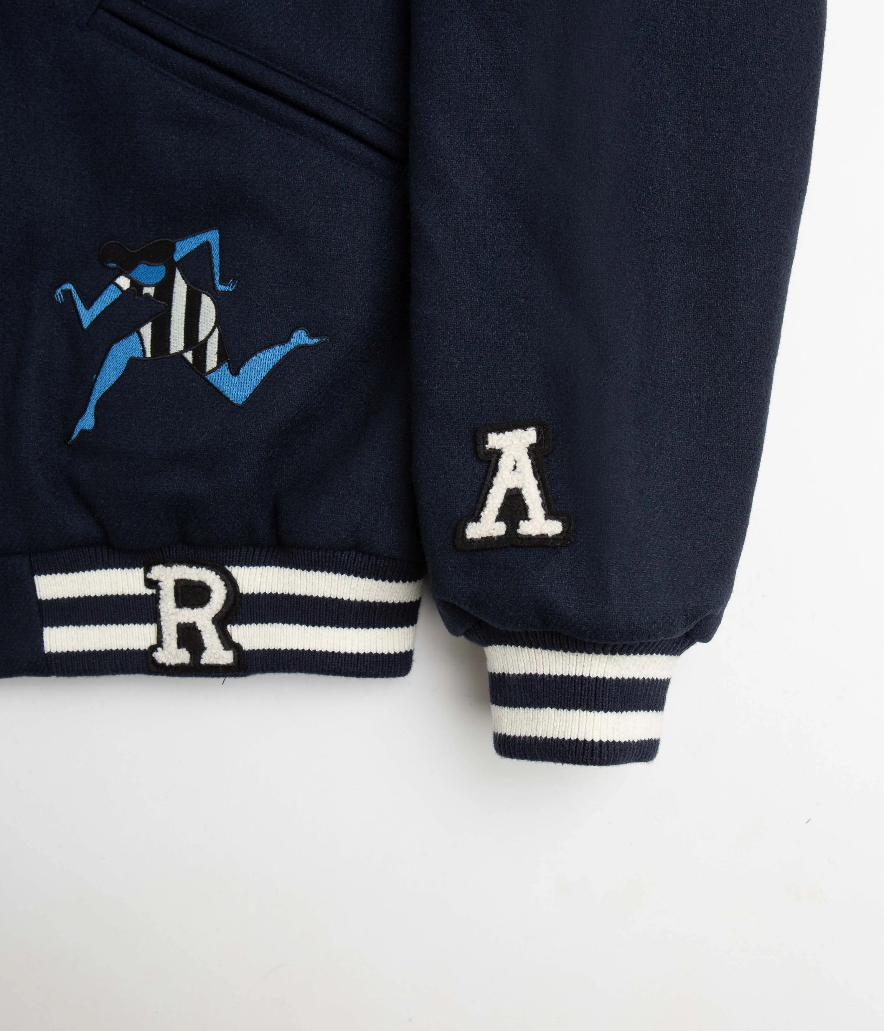 by Parra Run Sit & Bike Varsity Jacket - Navy Blue