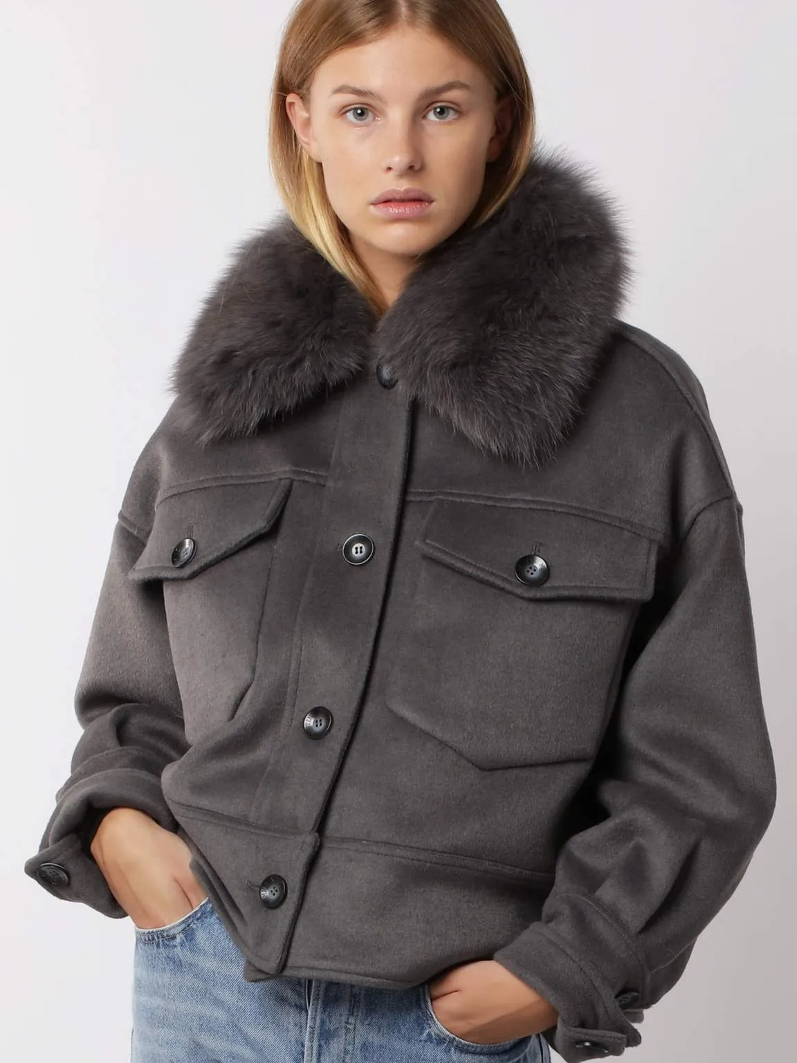 Charlie Jacket - Wool - Grey