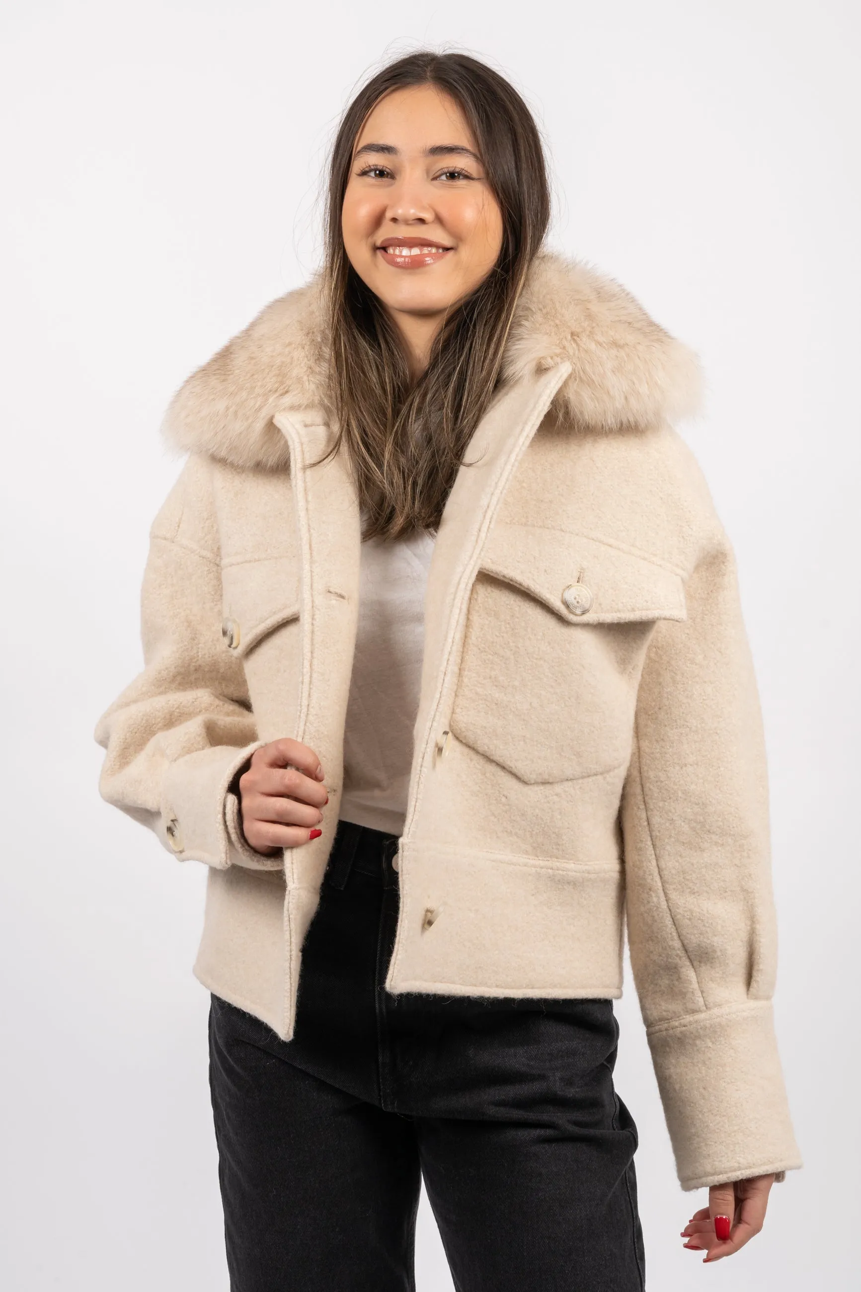 Charlie Jacket - Wool - Steady Creme