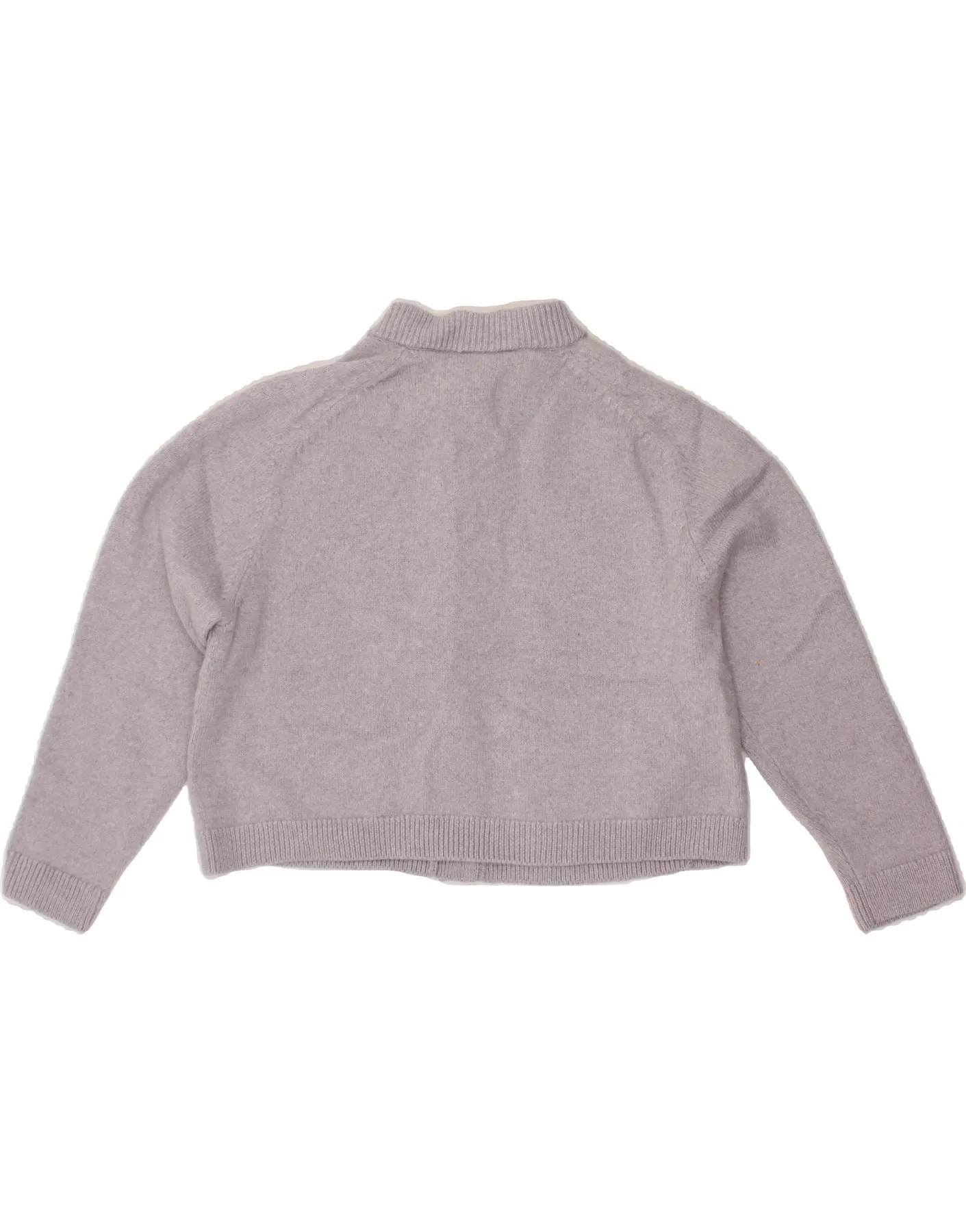 COS Womens Crop Cardigan Sweater UK 14 Medium Purple Wool