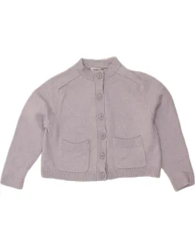 COS Womens Crop Cardigan Sweater UK 14 Medium Purple Wool