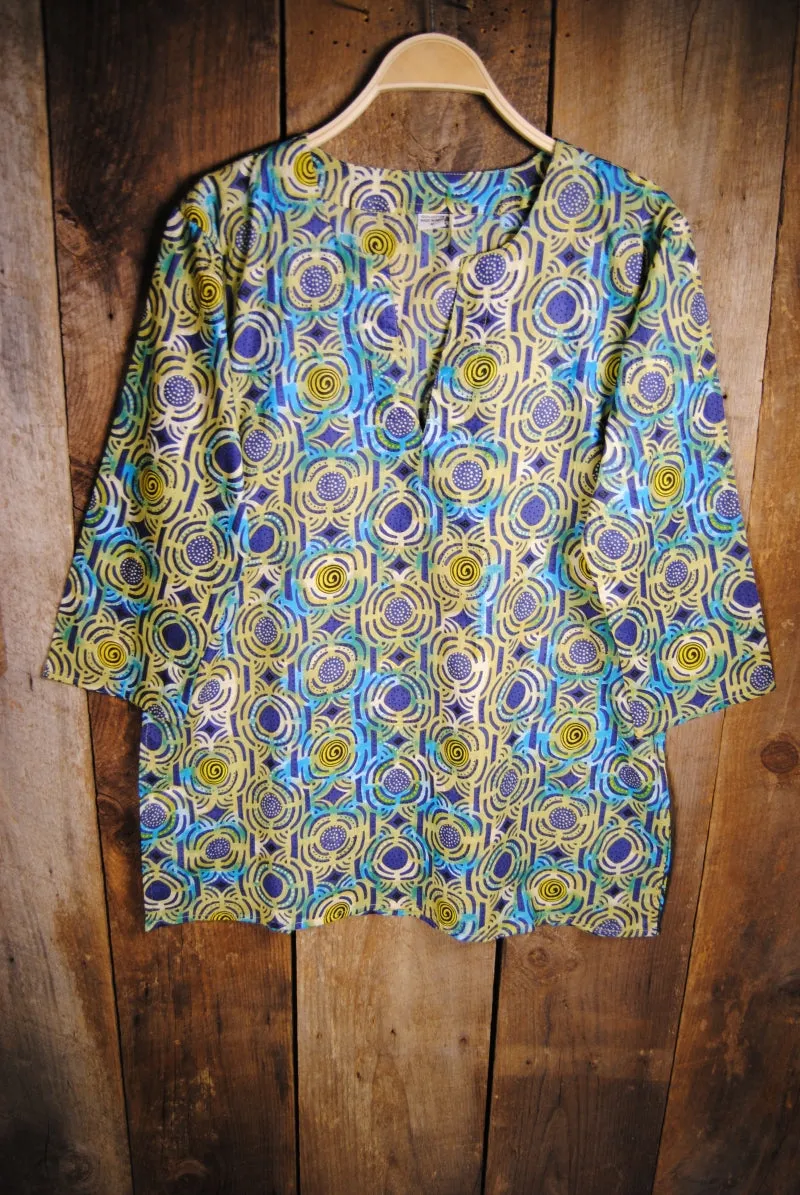 Cotton Tunic Top Modern Indian Print