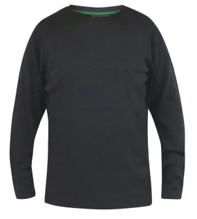 D555 EXETER Thermal Long Sleeve T-Shirt For Men in Black, 2XL-8XL