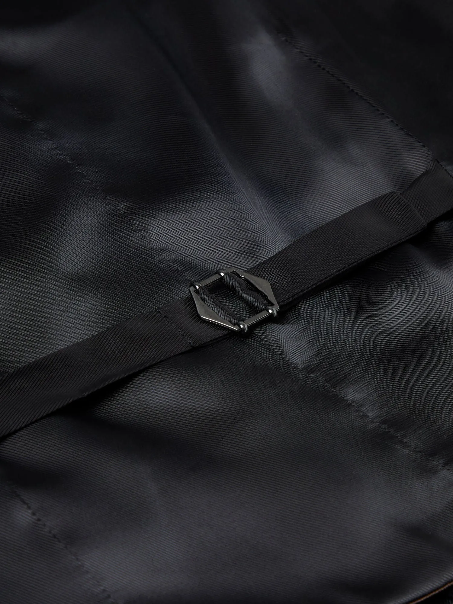 DANIEL GRAHAME Dark Grey Pinstripe Waistcoat