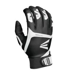 Easton Gametime Adult Baseball/Softball Batting Gloves - Black/Black