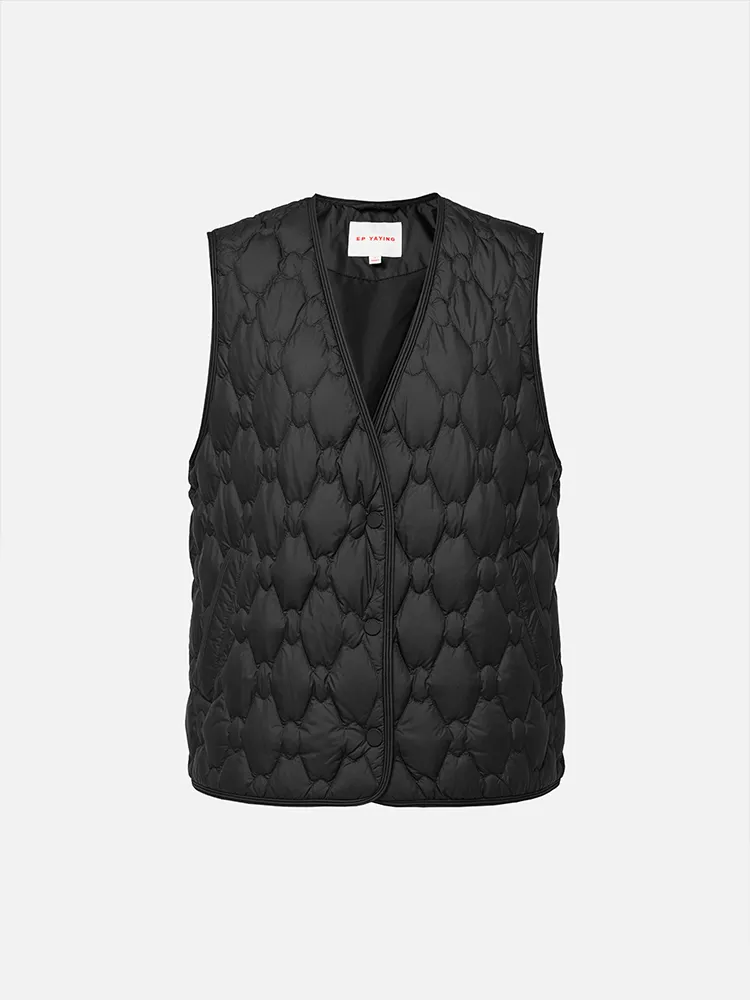 EP YAYING White Duck Down Puffer Vest
