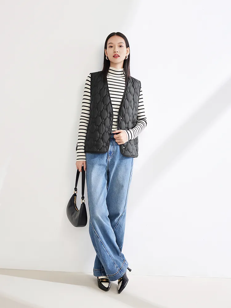 EP YAYING White Duck Down Puffer Vest