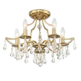 Five Light Ceiling Mount from the Cedar Collection in Vibrant Gold Finish by Crystorama