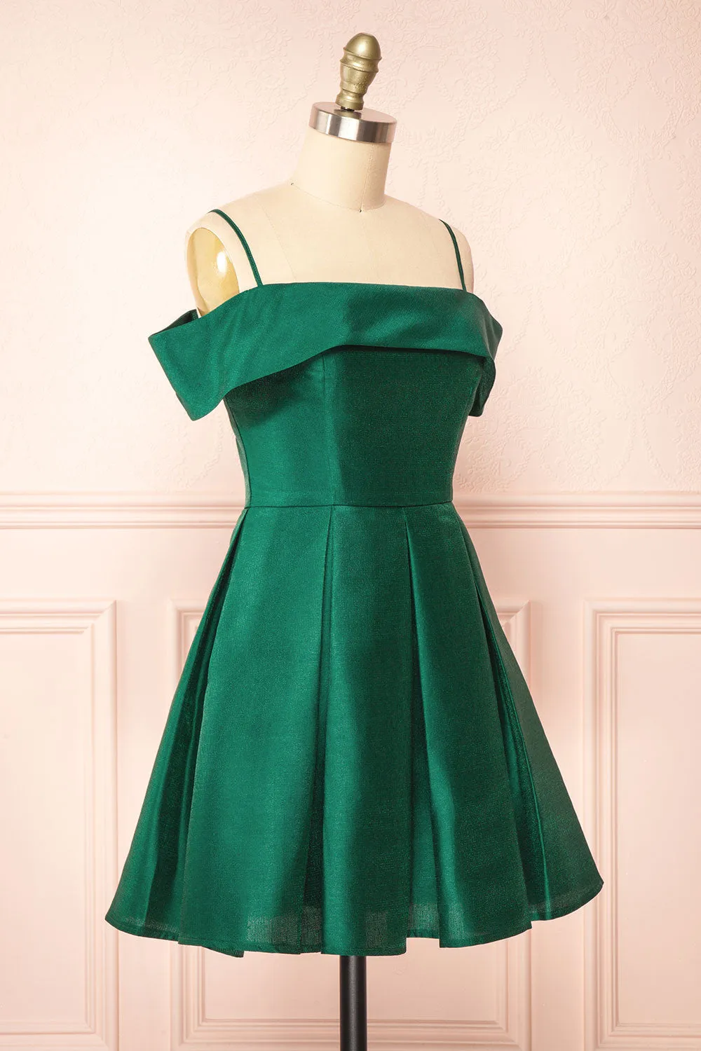Fuengi Green | Off-Shoulder Short Dress