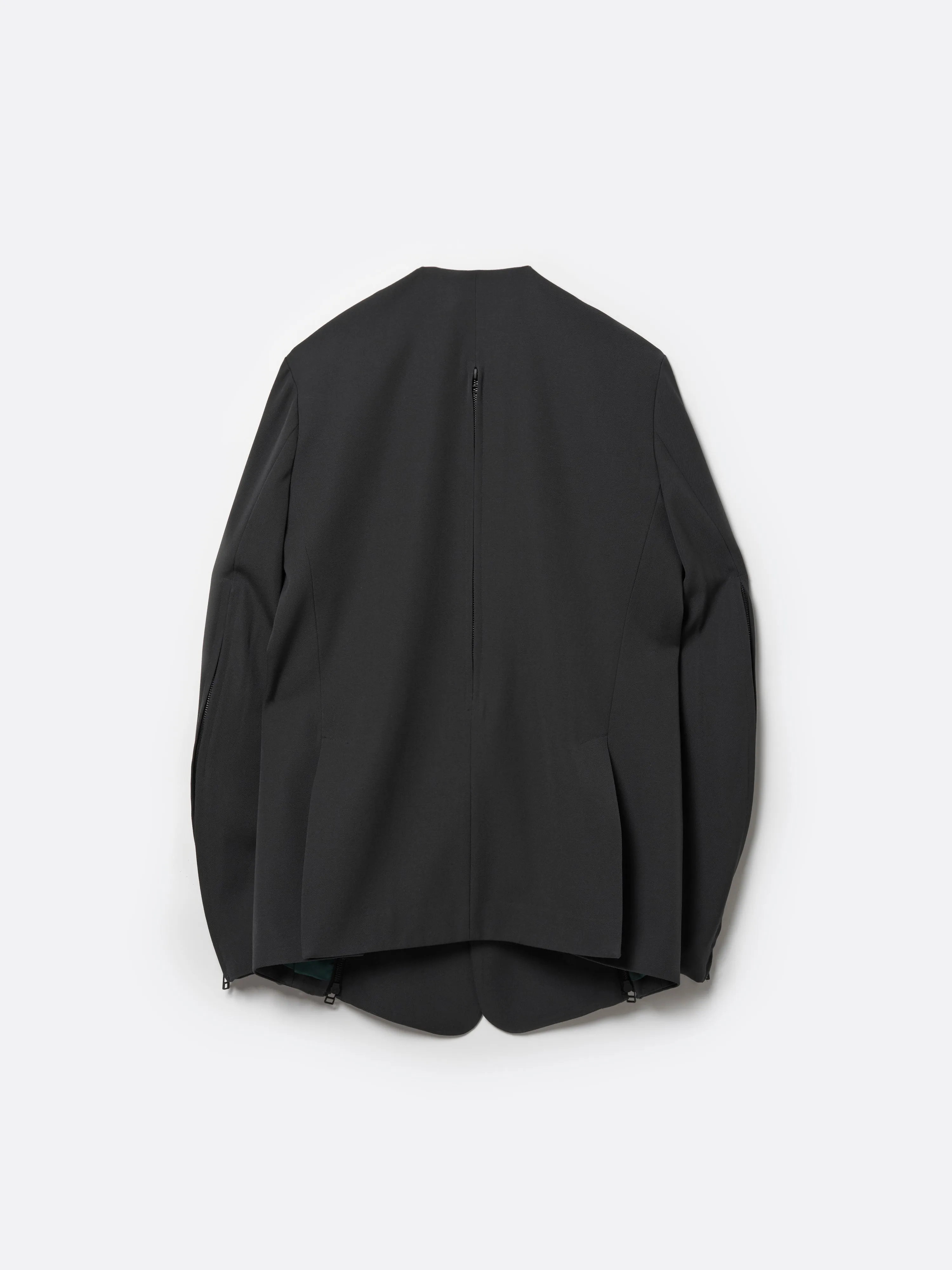 HEAVY WOOL NO COLLAR PRISONER JACKET .12【SLATE GREY】