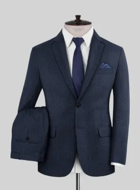 Italian Tavi Dark Blue Nailhead Flannel Suit