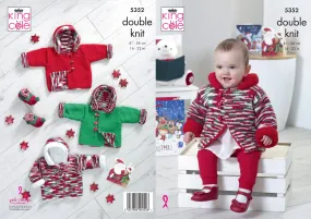 King Cole Double Knitting Pattern - Baby Duffle Coat (5352)