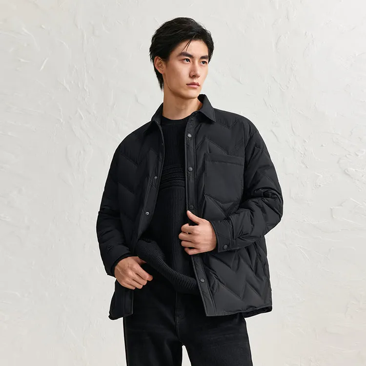 Men's Lightweight Shirt Puffer Jacket
