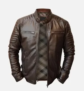 Men's  Sprint  Brown Leather Jacket