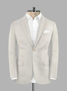 Noble Stone Beige Wool Silk Linen Jacket