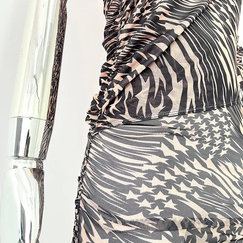 Pre Order:  Asymmetric Star Neck Scarf Dress