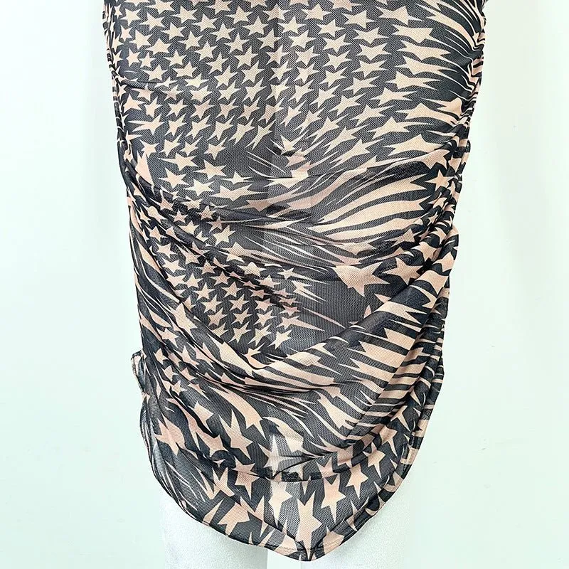 Pre Order:  Asymmetric Star Neck Scarf Dress