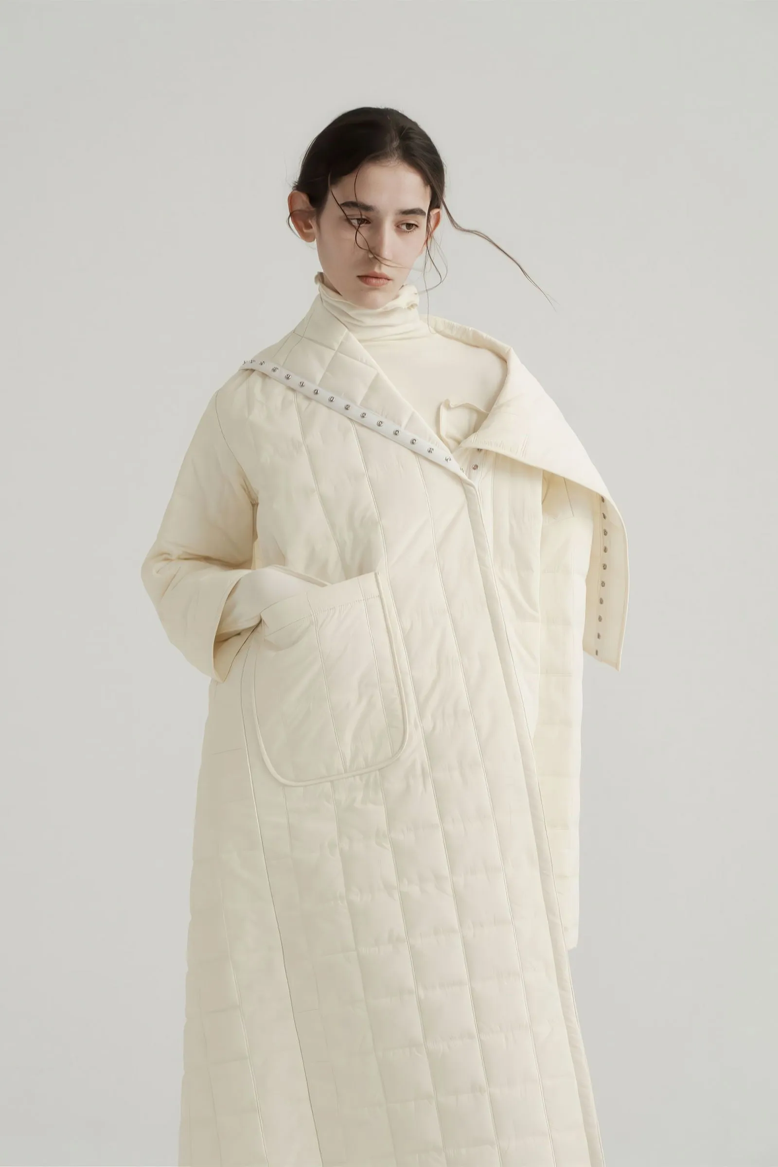 Premium White Hooded Puffer Coat - Women's Thickened Loose Fit Winter Jacket