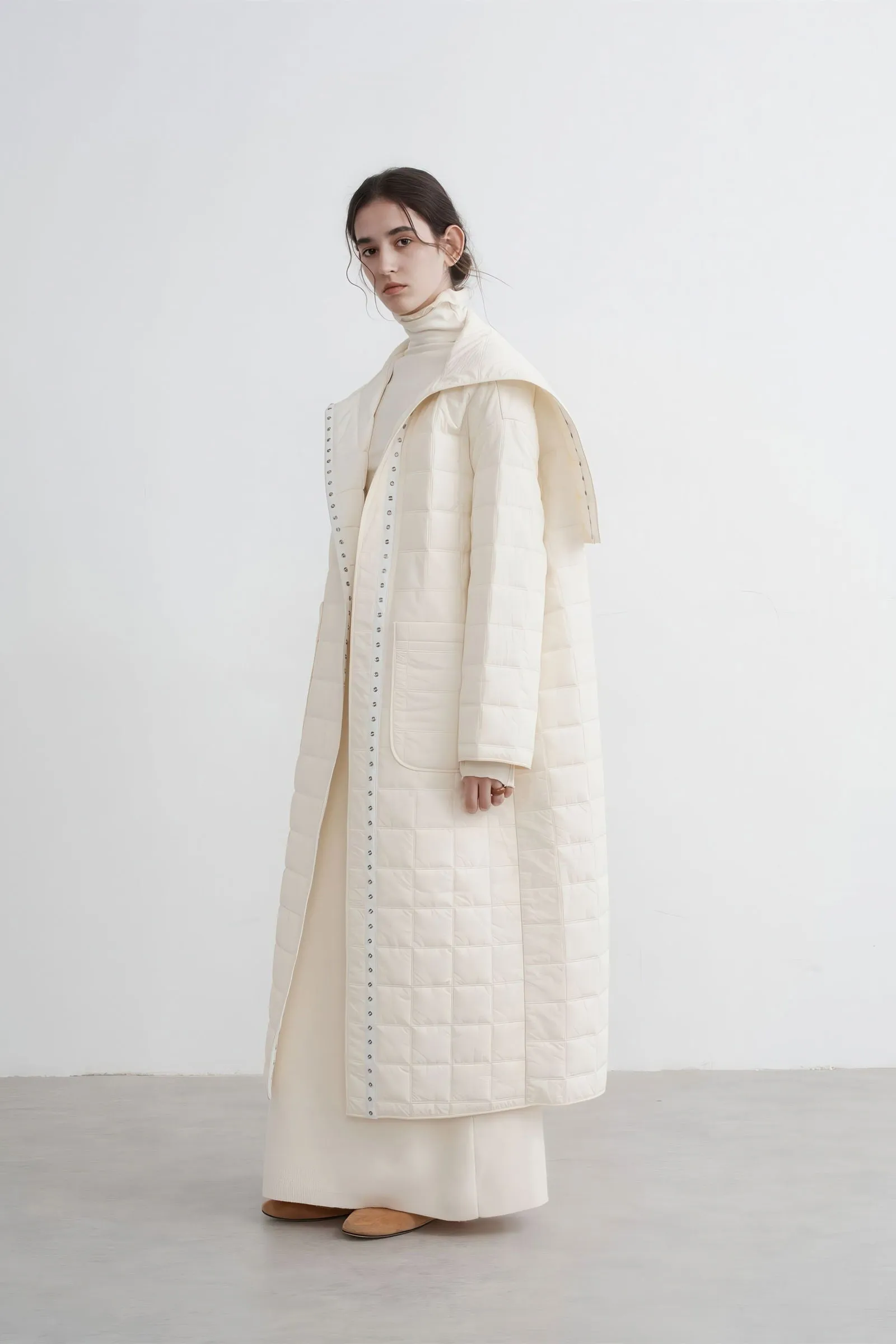 Premium White Hooded Puffer Coat - Women's Thickened Loose Fit Winter Jacket