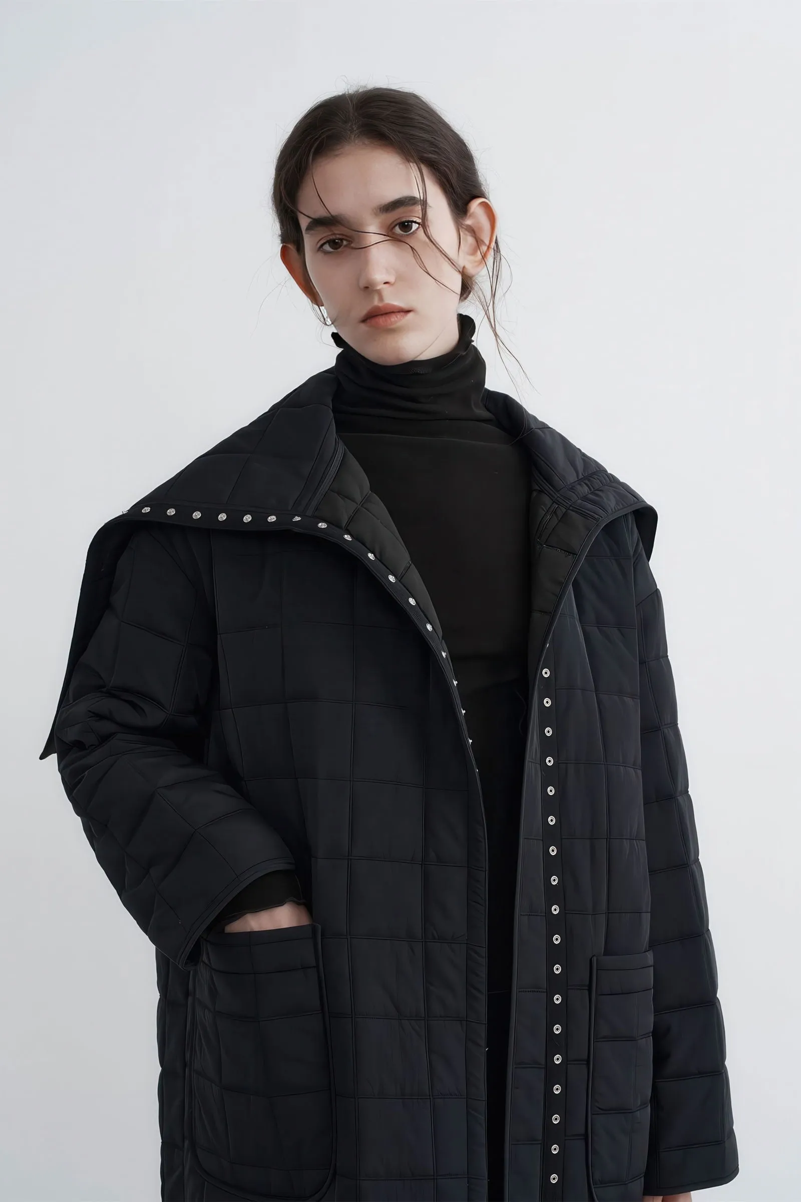 Premium White Hooded Puffer Coat - Women's Thickened Loose Fit Winter Jacket