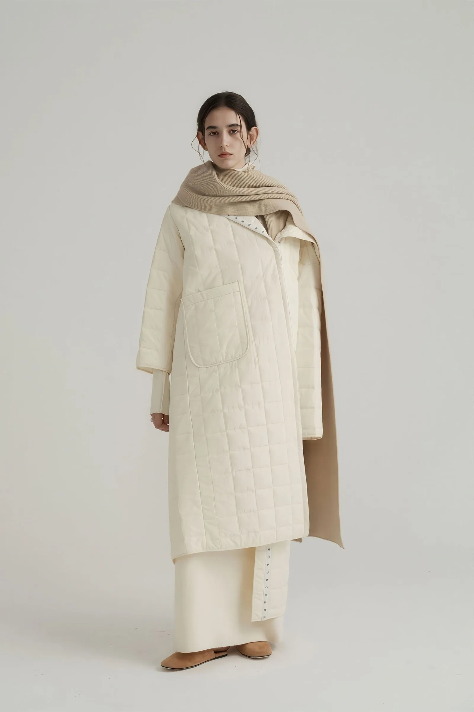 Premium White Hooded Puffer Coat - Women's Thickened Loose Fit Winter Jacket