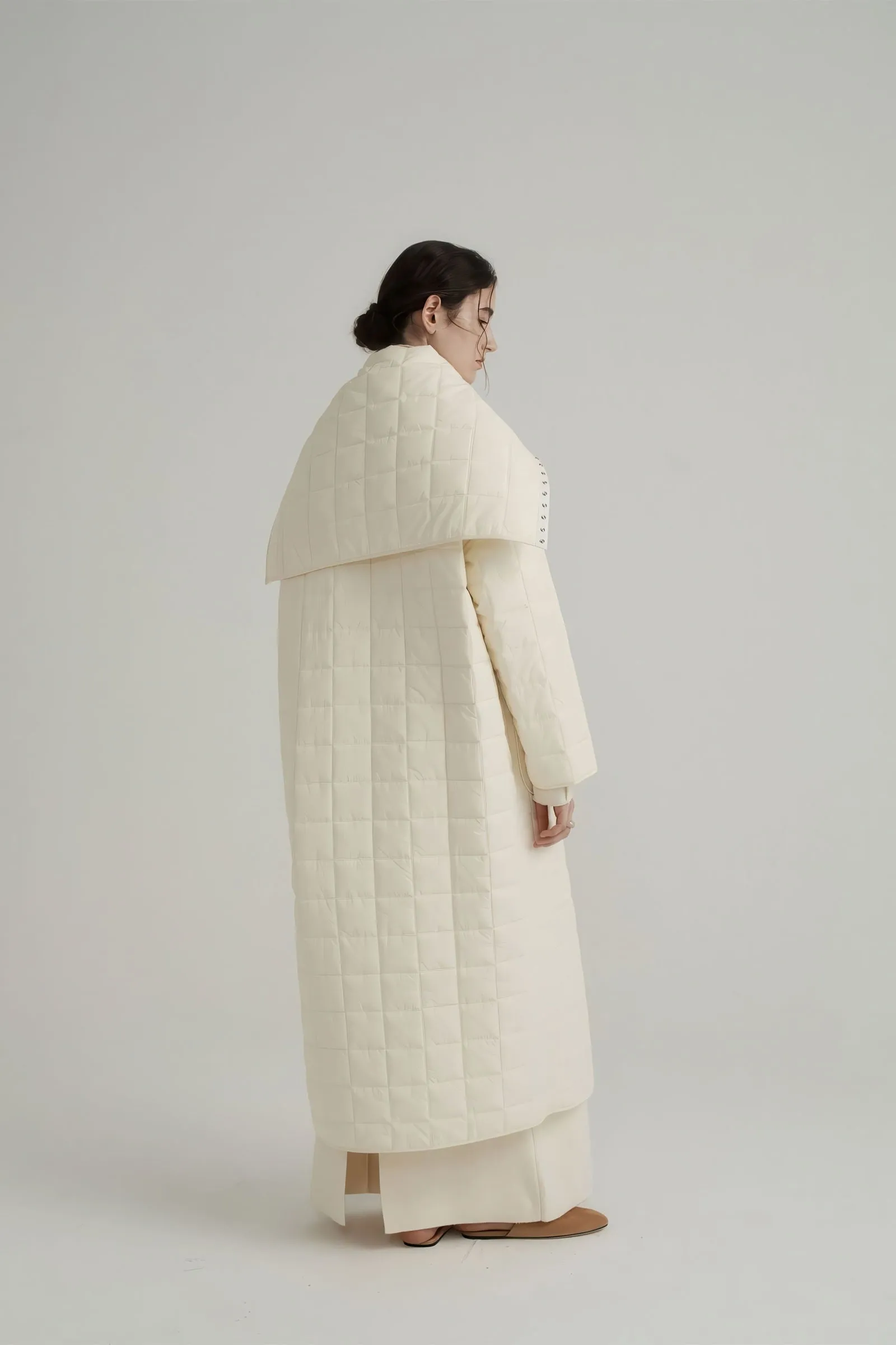 Premium White Hooded Puffer Coat - Women's Thickened Loose Fit Winter Jacket