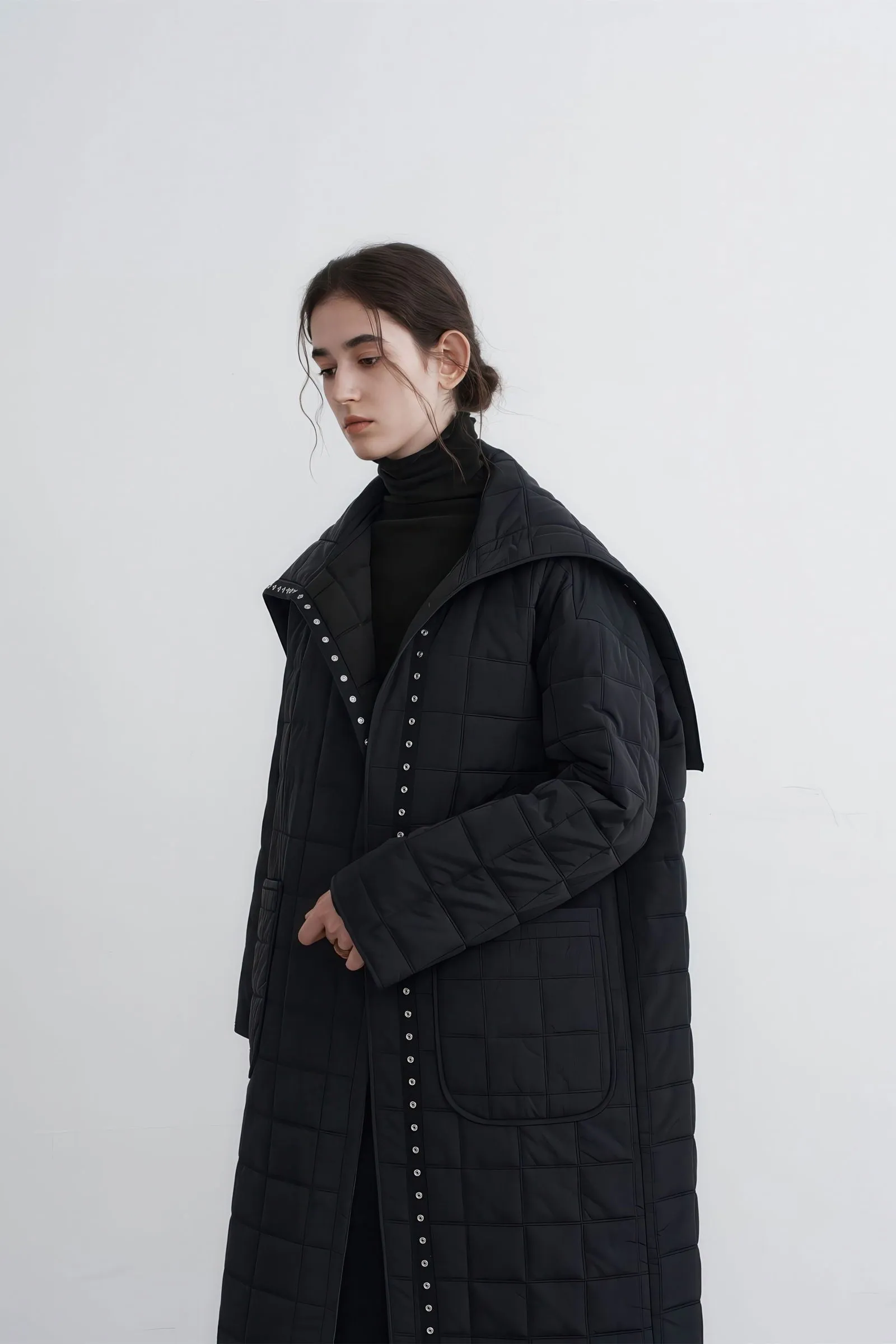 Premium White Hooded Puffer Coat - Women's Thickened Loose Fit Winter Jacket
