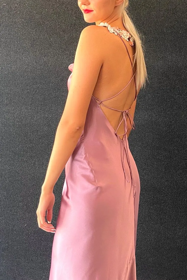 Sabina Cross Back Dress in Grape