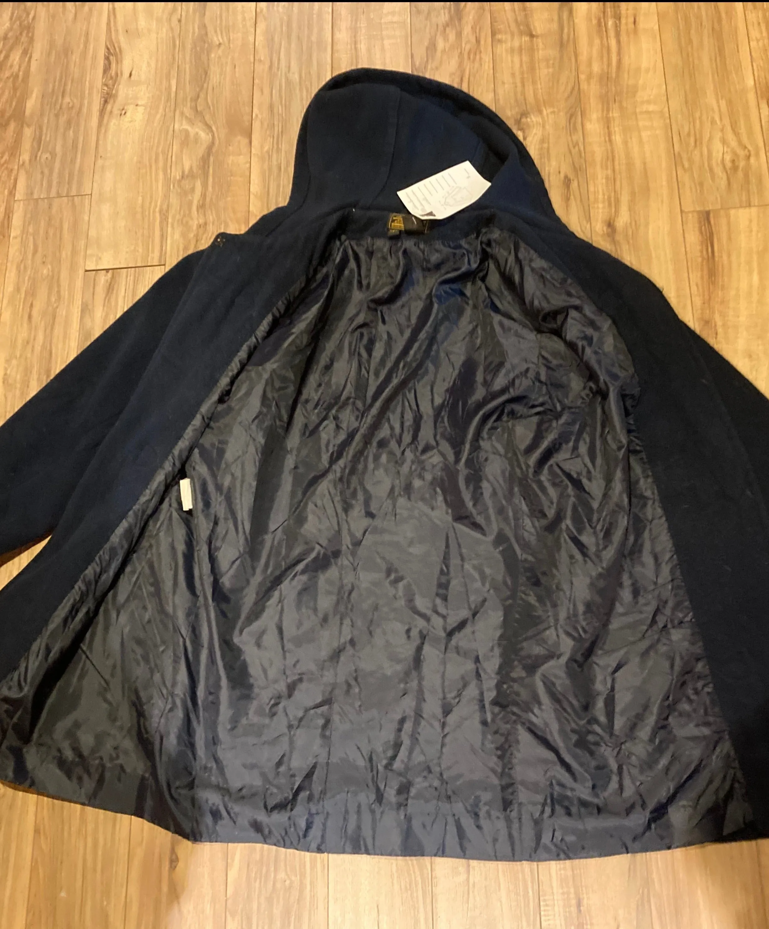 Vintage Eddie Bauer Blue Duffle Coat, Size Small
