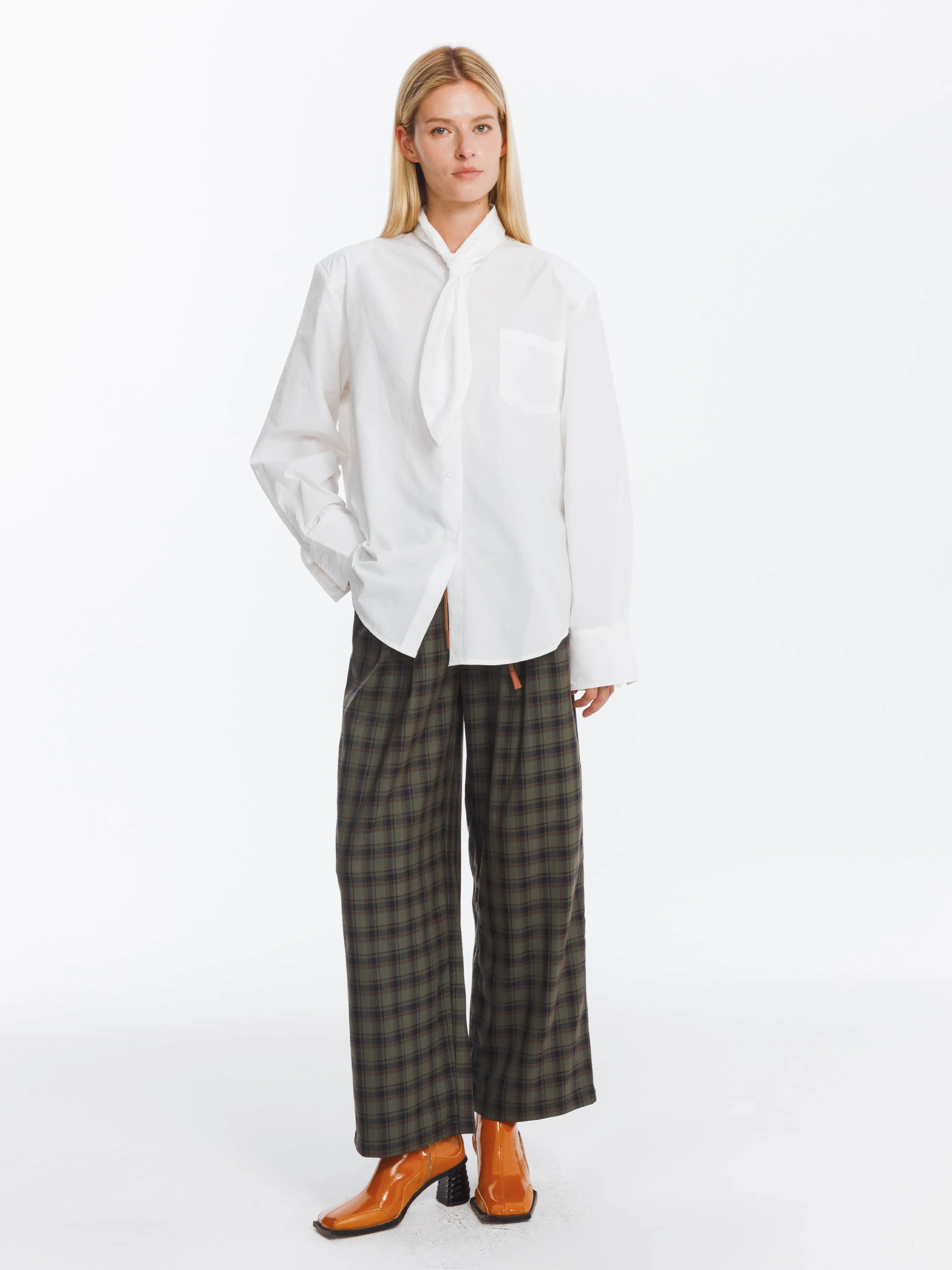 Vintage Tie Loose Striped Shirt