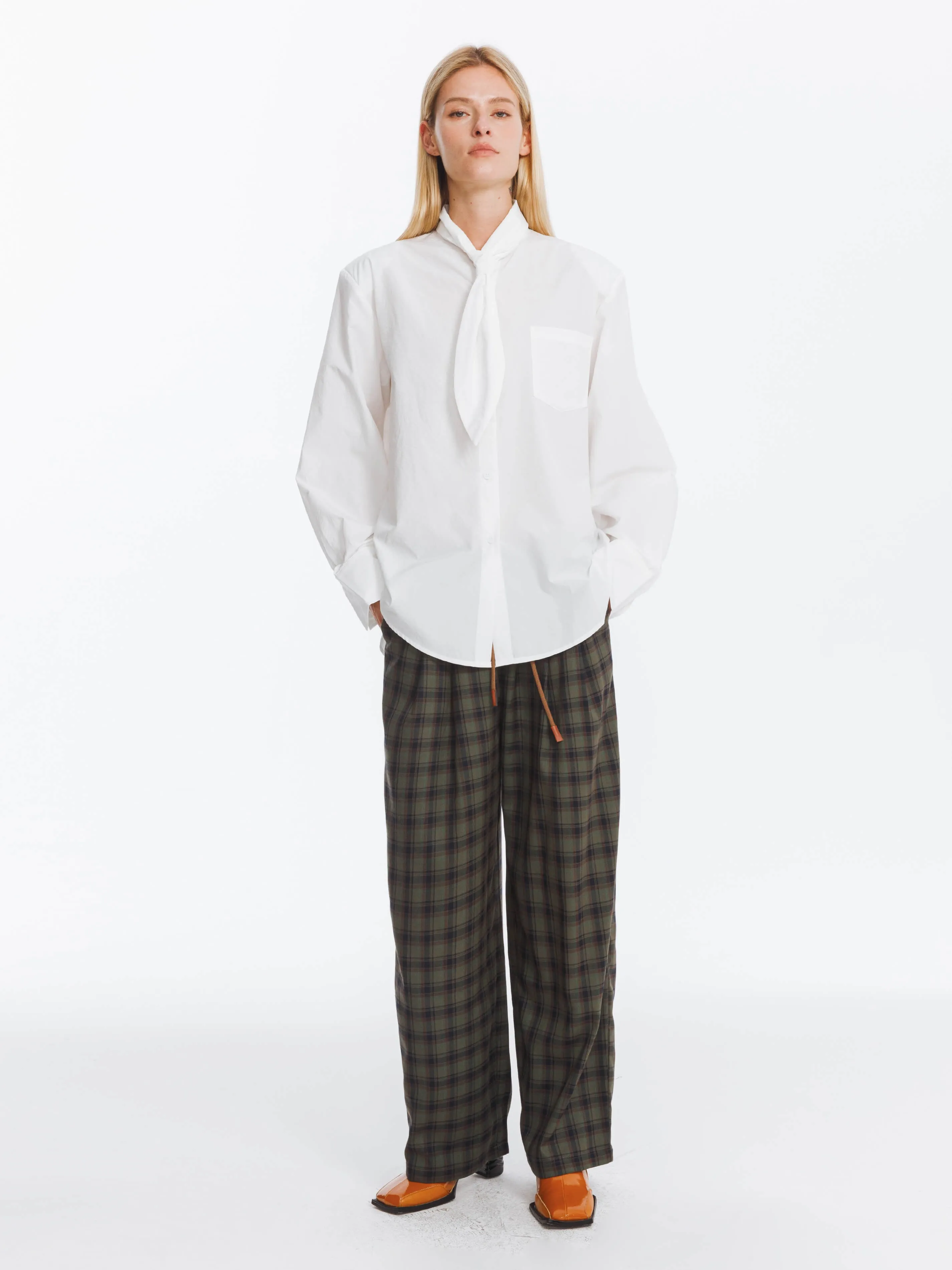 Vintage Tie Loose Striped Shirt